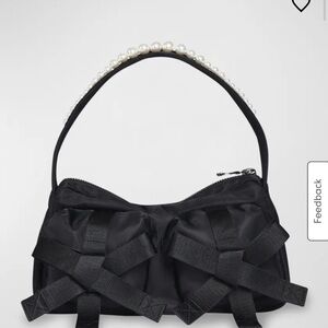 Simone Rocha Black Shoulder Bag with Bow Accents